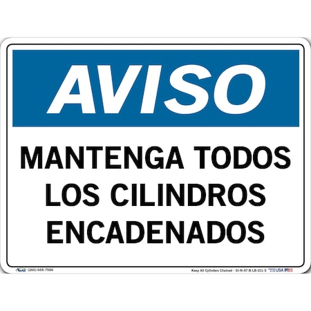Vestil Vinyl Label Sign, 9-1/2" Height, 12-1/2" Width, Vinyl Label, Rectangle, Spanish SI-N-47-B-LB-011-S